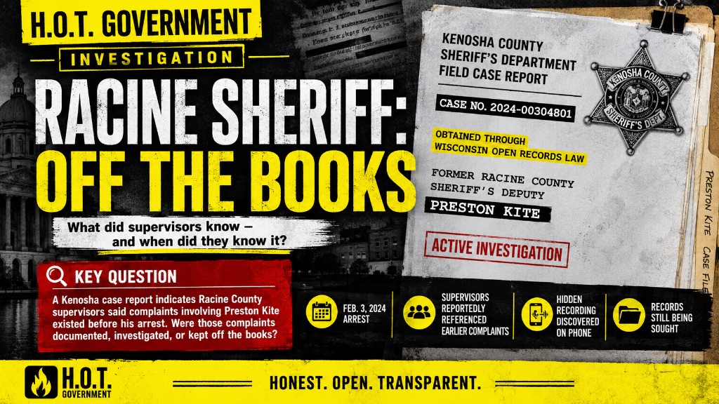 Racine Sheriff: Off the Books — H.O.T. Government investigation