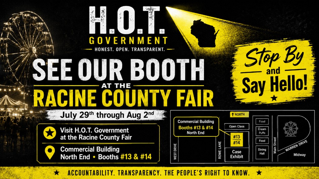 Racine County Fair 2026 — H.O.T. Government booth